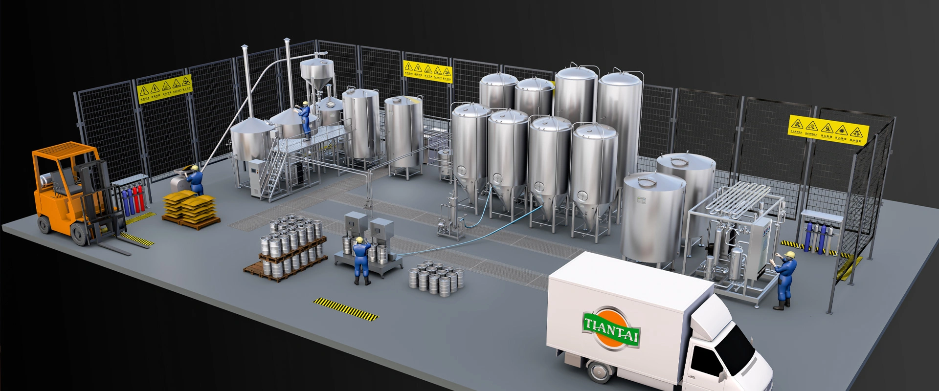 批产200-2000升酒吧工坊精酿啤酒解决方案